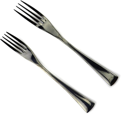 JASHII 18/10 Stainless Steel 20 Piece Mirror Polished Black Flatware Set - Image 4