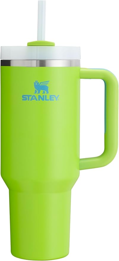 STANLEY Quencher H2.0 Flow State Tumbler, 40 oz, Bright Lime | Handle and Straw by Unknown