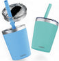 CUPKIN Toddler Cups with Straws, The Original 8 oz Stackable Stainless Steel by CUPKIN