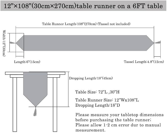 ShinyBeauty 12 by 108 in Wedding Silver Sequin Table Runner - Image 7