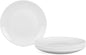 8.5 inch Salad Plate Set of 6, Lightweight Opal Glass Round White Plates for Appetizer Dessert Kitchen, Dishwasher and Microwave Safe