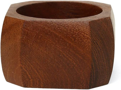 Wooden Napkin Rings Set of 12 for Dinning Table Decor | Wood Napkin Holder Set of Twelve for Dinner Table Decoration | Napkin Ring for Home and Kitchen Decor