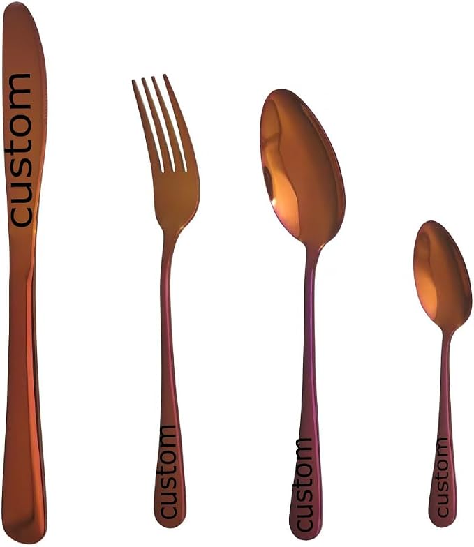 Customized Spoon Fork, Foodie Travel Novelty Business Engraved Gift, Souvenir by Unknown