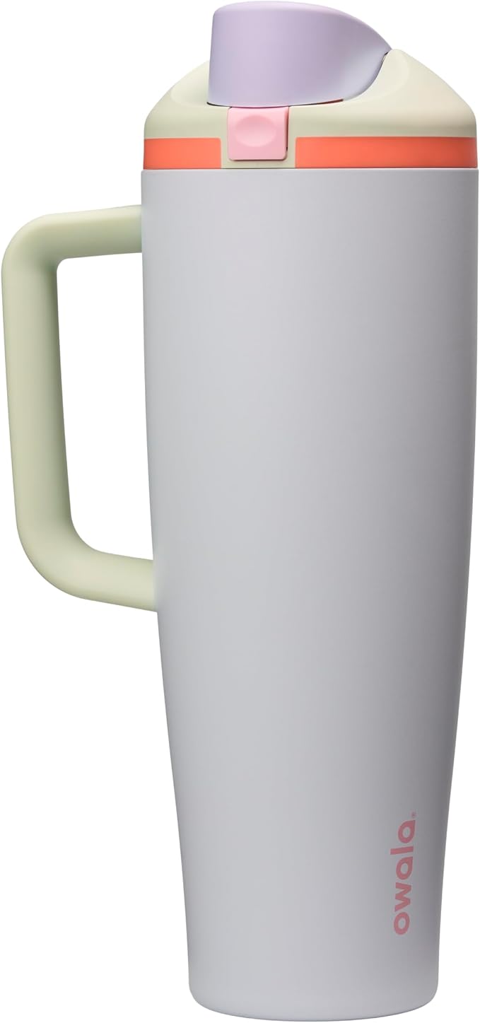 Owala FreeSip Tumbler Stainless Steel Water Bottle 40 oz Beach House | by Unknown