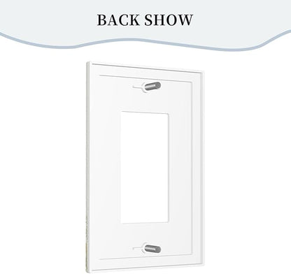 Outlet Covers Wildflower Botanical Plant Herbs Flower 1 Gang Wall Plate Single Rocker Light Switch Cover Decorative GFCI Receptacle Electrical Switchplate for Bathroom Livingroom Decor（2 Pack）