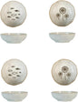 4-Pack Small Ceramic Bowls, （3.5in） Mini Dip Bowls with 2 Fish & 2 Sunflower Designs | Thickened Ramekins for Sauce, Snacks, Ice Cream, Charcuterie | Dishwasher & Oven Safe