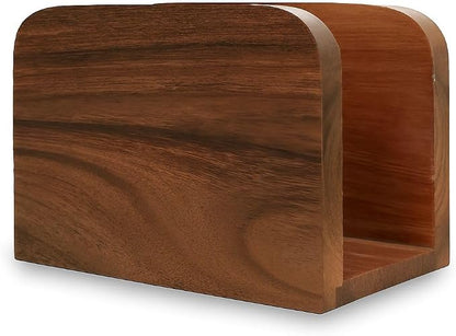 Wooden Napkin Holder for Table Acacia Wood Standing Paper Napkin Dispenser by Shafa+impex