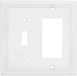 Henne Bery Sunken Pearls Heavy Duty Decorative Wall Plate Switch Plate Outlet Cover (Toggle/Decorator, White)