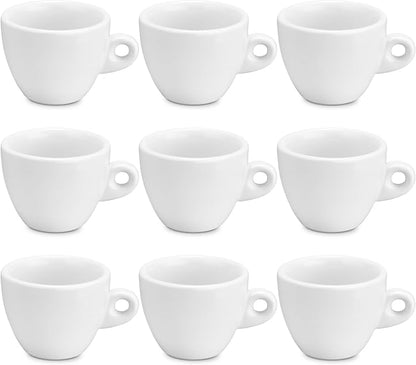 Reallnaive 10 Pcs 5 oz Porcelain Espresso Cup Set White Tiny Ceramic Coffee & by Unknown