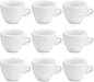 Reallnaive 10 Pcs 5 oz Porcelain Espresso Cup Set White Tiny Ceramic Coffee & by Unknown