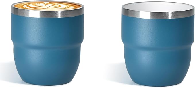 CHLJAR Espresso Cups, 4oz Insulated Espresso Cup Set of 2, Espresso Shot Cups by Unknown