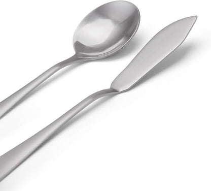 5-Piece 18/0 Stainless Steel Serving Set, sharecook Large Hostess Set - Image 4