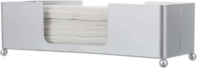 MyGift Modern Silver Tone Metal Tabletop Folded Paper Towel Dispenser | Modern - Image 7