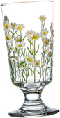 Daisy Set Vintage Romantic Glasses Cup Floral Glassware Daisy Drinking Glasses by HAKIDZEL
