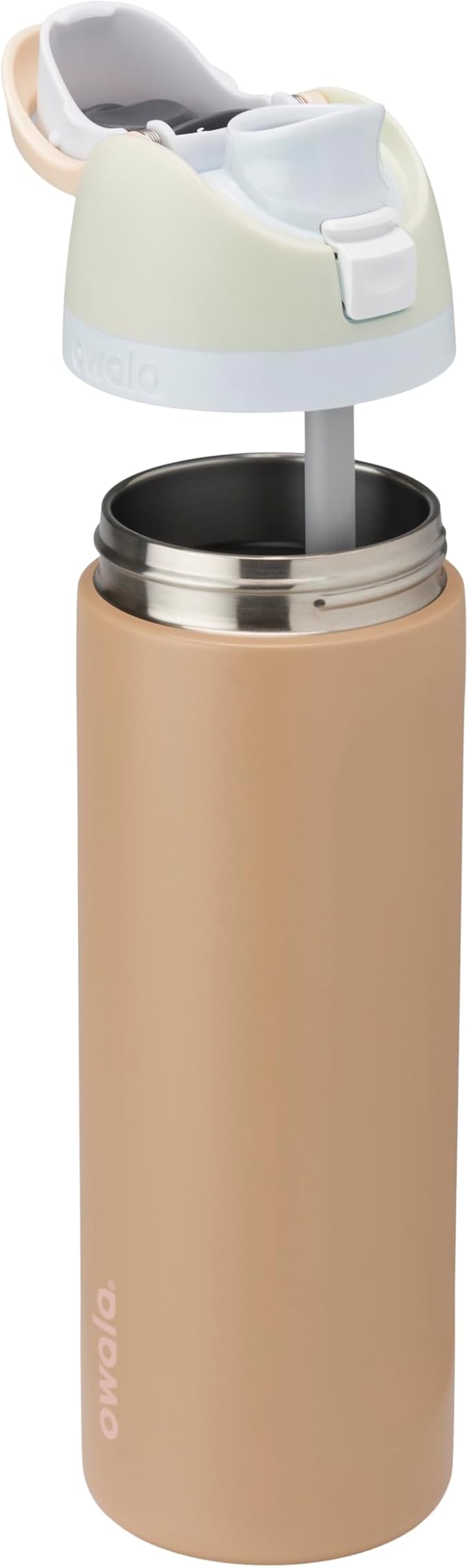Owala FreeSip Stainless Steel Water Bottle 24 oz Mint/Brown - Image 2