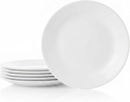 Corelle Vitrelle 6-Piece Salad Appetizer Plate Set Triple Layer Glass and Chip by Corelle