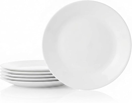 Corelle Vitrelle 6-Piece Salad Appetizer Plate Set Triple Layer Glass and Chip by Corelle