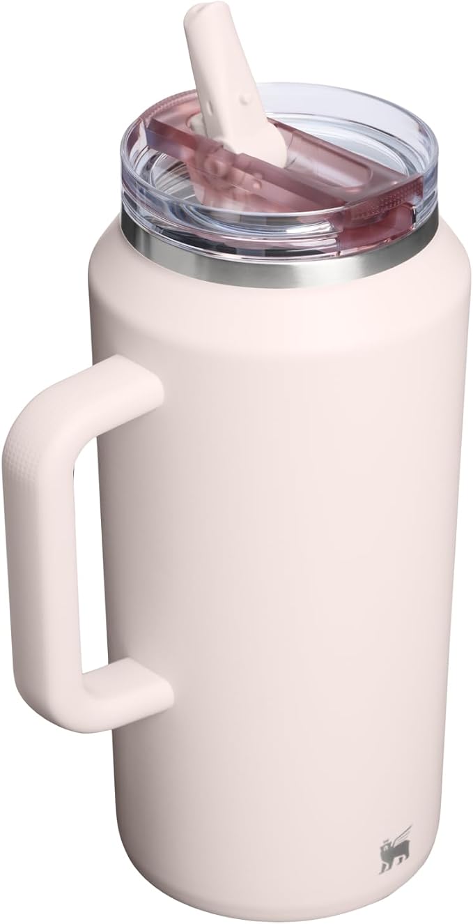 STANLEY Quencher ProTour Flipstraw Tumbler, 64 oz, Rose Quartz | Built-In Straw - Image 3