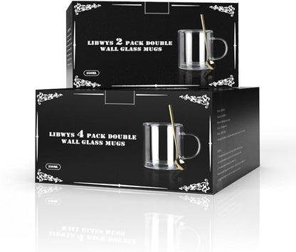 LIBWYS 12oz Double Wall Coffee Mugs - Image 7