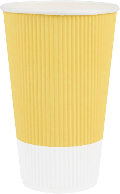Restaurantware 16 Ounce Double Wall Disposable Coffee Cups, 500 Insulated Light - Image 2