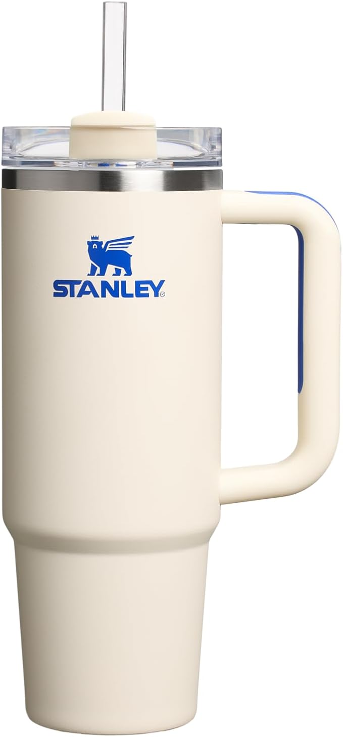STANLEY Quencher H2.0 Flow State Tumbler, 30 oz, Cream Royal | Handle and Straw by Unknown