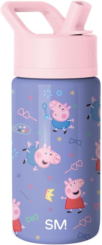Simple Modern Peppa Pig Kids Water Bottle & Toddler Cup | 14oz | Insulated by Unknown