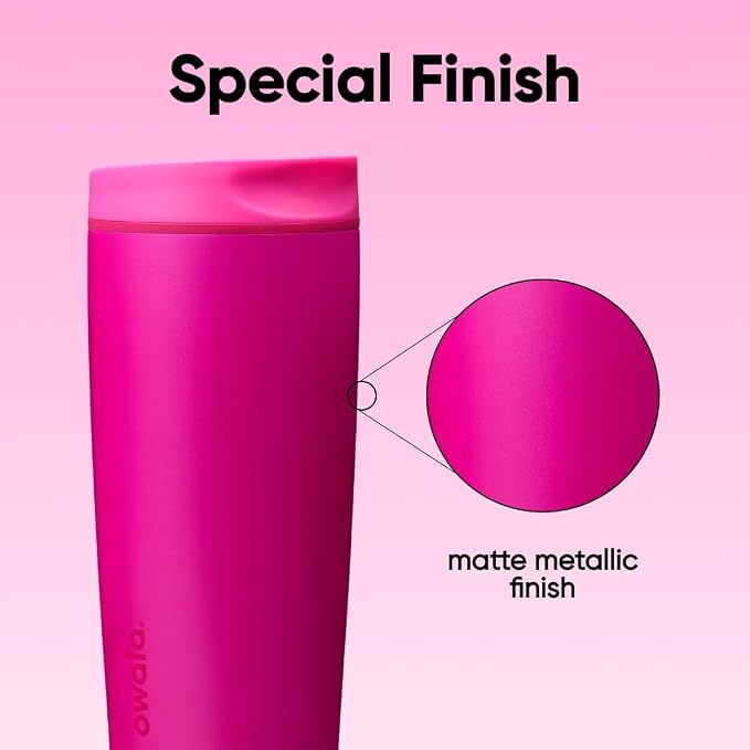 Owala SmoothSip Slider Insulated Stainless Steel Coffee Tumbler, Reusable Iced - Image 5
