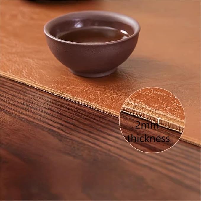 Double-Sided Faux Leather Table Runner, Waterproof Heat Resistant Non-Slip - Image 7