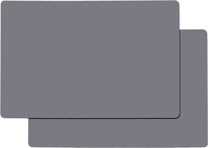 Silicone Mats for Kitchen Counter, Thicker 0.06", 25 x 17 inches Multipurpose Table Mat, Silicone Pad Desk Work Mat, Nonstick Nonskid Heat-Resistant Pad, Placemat, Dark Gray, 2PCS
