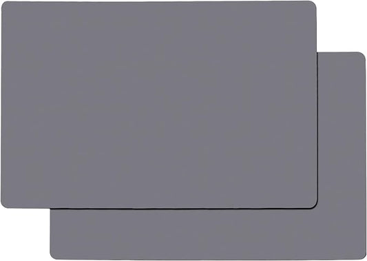Silicone Mats for Kitchen Counter, Thicker 0.06", 25 x 17 inches Multipurpose Table Mat, Silicone Pad Desk Work Mat, Nonstick Nonskid Heat-Resistant Pad, Placemat, Dark Gray, 2PCS