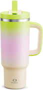 ENCOOL 40 oz Tumbler with Handle and Straw: Stainless Steel Insulated Tumbler by ENCOOL