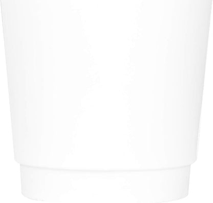 Karat 8 oz Double-Wall Insulated Coffee Cup White Disposable Paper Hot Cup - Image 4