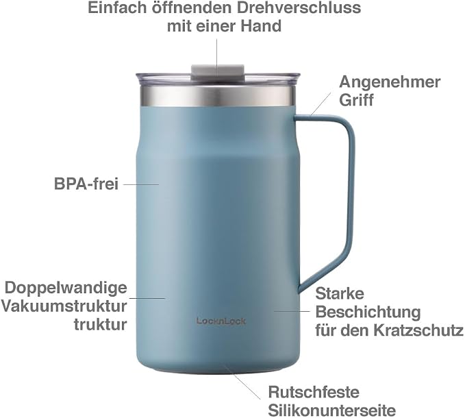 LocknLock Metro Mug Premium 18/8 Stainless Steel Double Wall Insulated - Image 9