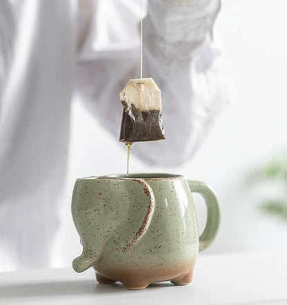 EatingBiting Elephants Cute Ceramic Mugs 15 oz Cup - Image 5