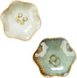2PCS Ring Holder Dish, Small Key Bowl, Ceramic Trinket Tray Jewelry Dish Organizing Necklace Earrings for Mom Friend Sister, All Jewelries Are NOT Included. Light Green+Crystal Green.…