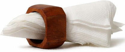 Classic Handmade Napkin Rings Set, Dining Table Holders - Image 2
