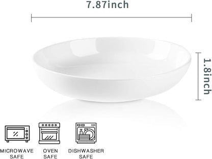 Selamica Ceramic 7.8 inch pasta bowls, 26 Ounce large porcelain salad soup bowls - Image 2