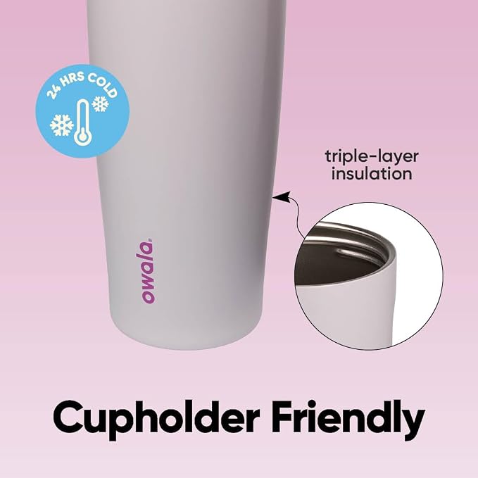 Owala FreeSip Sway Stainless Steel Water Bottle 30 oz Dreamy Field - Image 5