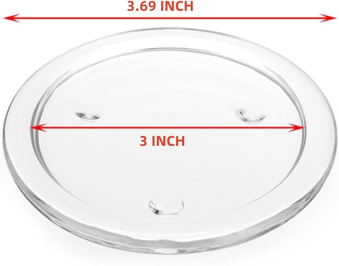 Glass Candle Holder Clear Beautiful Transparent Round Candle Plate - Image 2