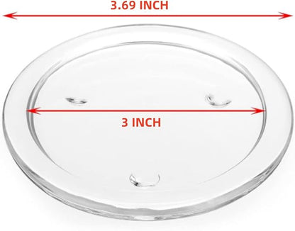 Glass Candle Holder Clear Beautiful Transparent Round Candle Plate - Image 2