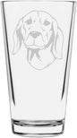 Serbian Hound (Balkan) Custom Personalized Dog Themed Etched All Purpose 16oz Pint Glass