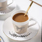 Mirror Cups and Saucers, Mirror Reflection coffee mug, Ceramic Coffee Mug by Baroflone