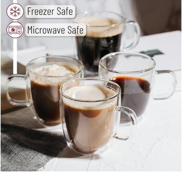 BTaT- Double Walled Espresso Cups, 5 oz, Double Wall Insulated Espresso Cups - Image 5