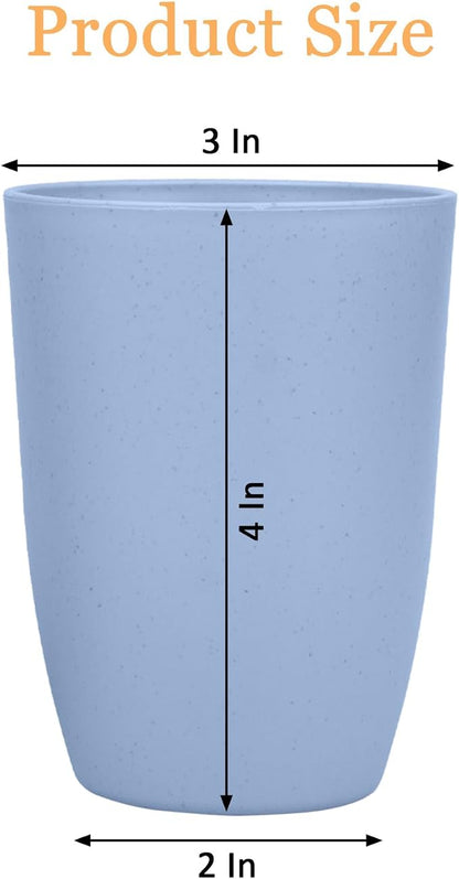 Wheat Straw Cups Set of 4, Reusable Cups Drinking Cup | 12 Oz Cup - Image 2