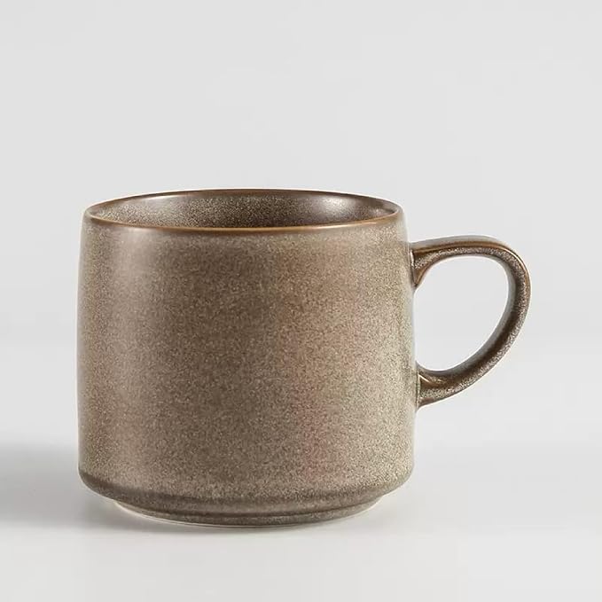 12oz Japanese Style Minimalistic Asian Rustic Reactive Glaze Ceramic Pottery by Unknown