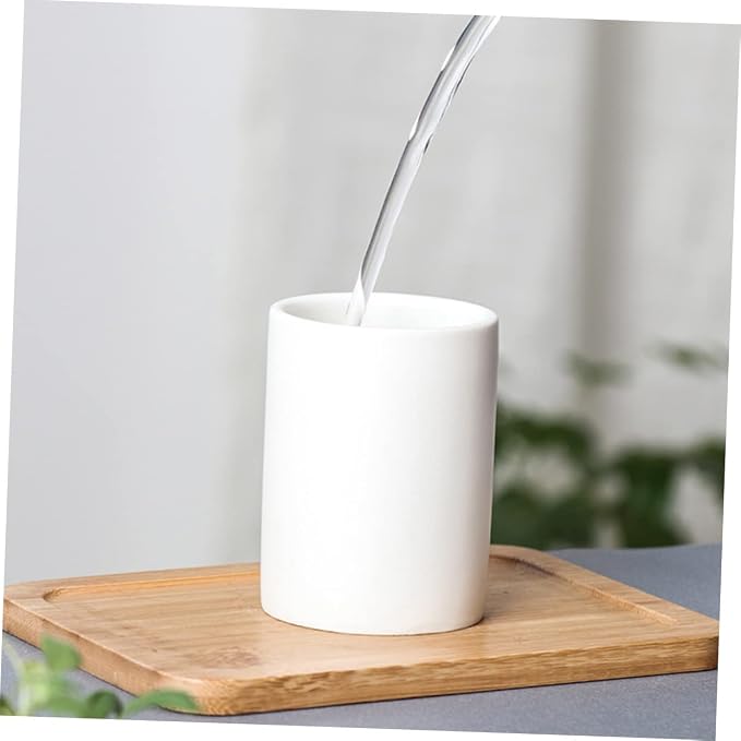 2 Pcs Minimalist Japanese Black and White Ceramic Teacups Lightweight Mouthwash - Image 5