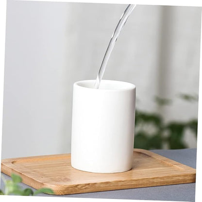 2 Pcs Minimalist Japanese Black and White Ceramic Teacups Lightweight Mouthwash - Image 5