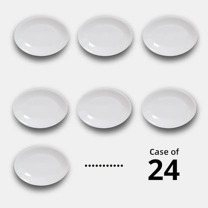 Stoneware Coupe Commercial Grade Dinnerware Bright White Oval Platter 9.75" x 7.5", Case of 24