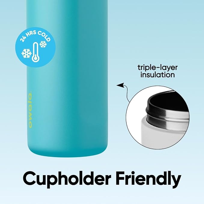 Owala FreeSip Stainless Steel Water Bottle 24 oz Summer Sweetness - Image 5
