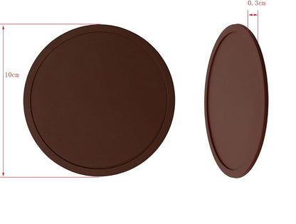 ONLYKXY 3 Pieces 3.93 Inch Silicone Coasters, Round Coasters - Image 2